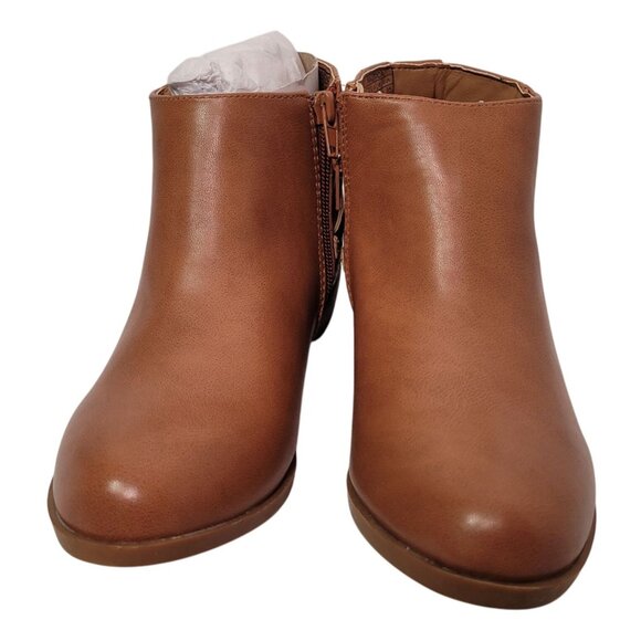 Nautica Girl's Tan Anper Boots With Quilted Pattern & Side Zipper Closure Size 3 - Picture 6 of 12